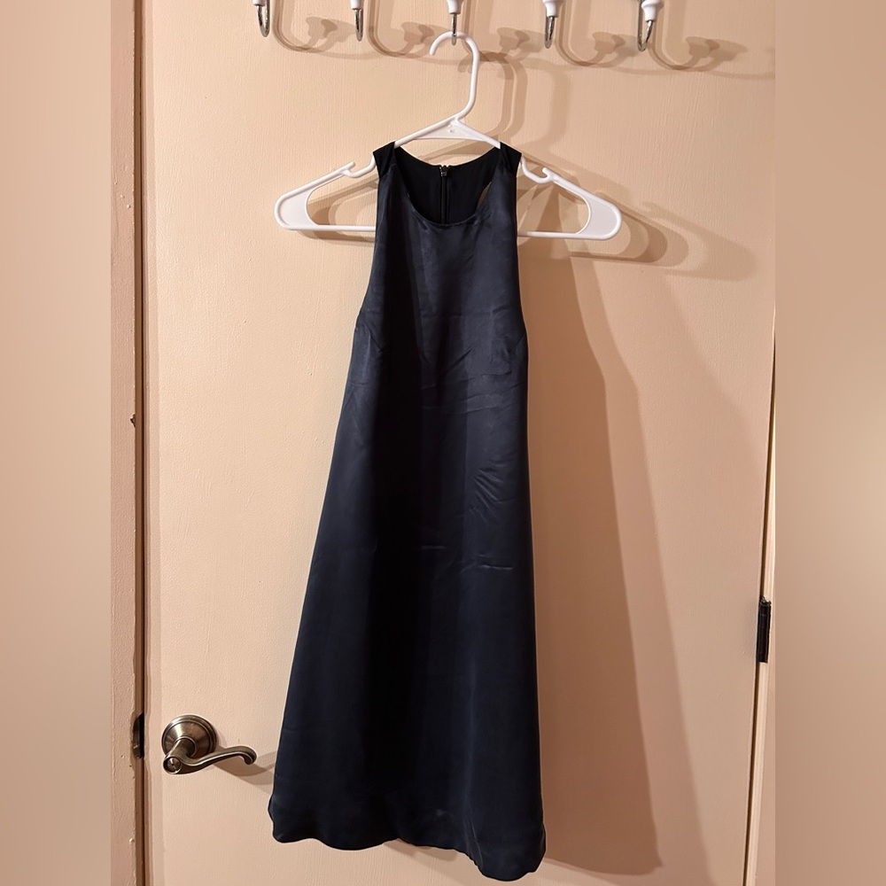 XS Bella Luxx silk/ rayon high neckline mini dress